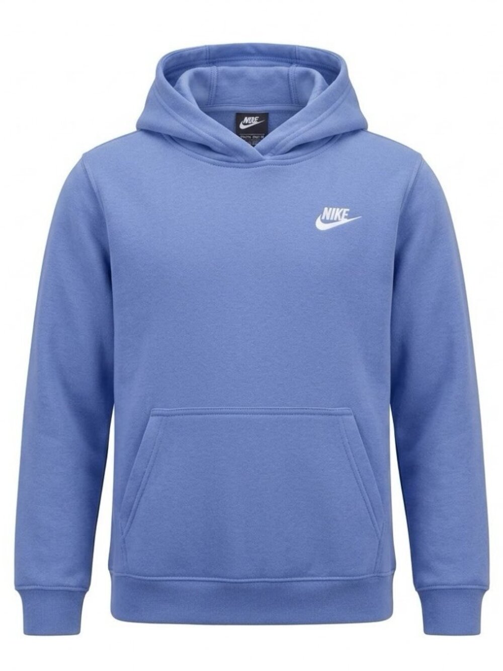 Nike Youth Boys XL Hoodie Sportswear Club Fleece Light Blue Pullover Sweatshirt
